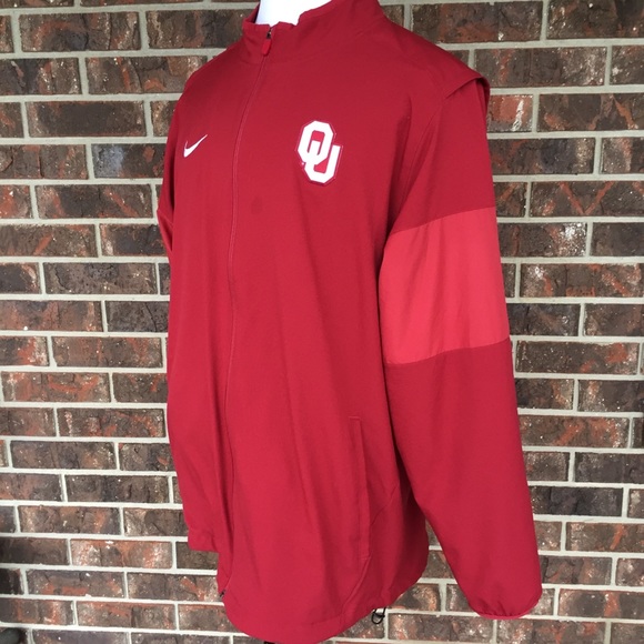 Nike Dri-fit Oklahoma Sooners Full Zip Jacket - Picture 4 of 8